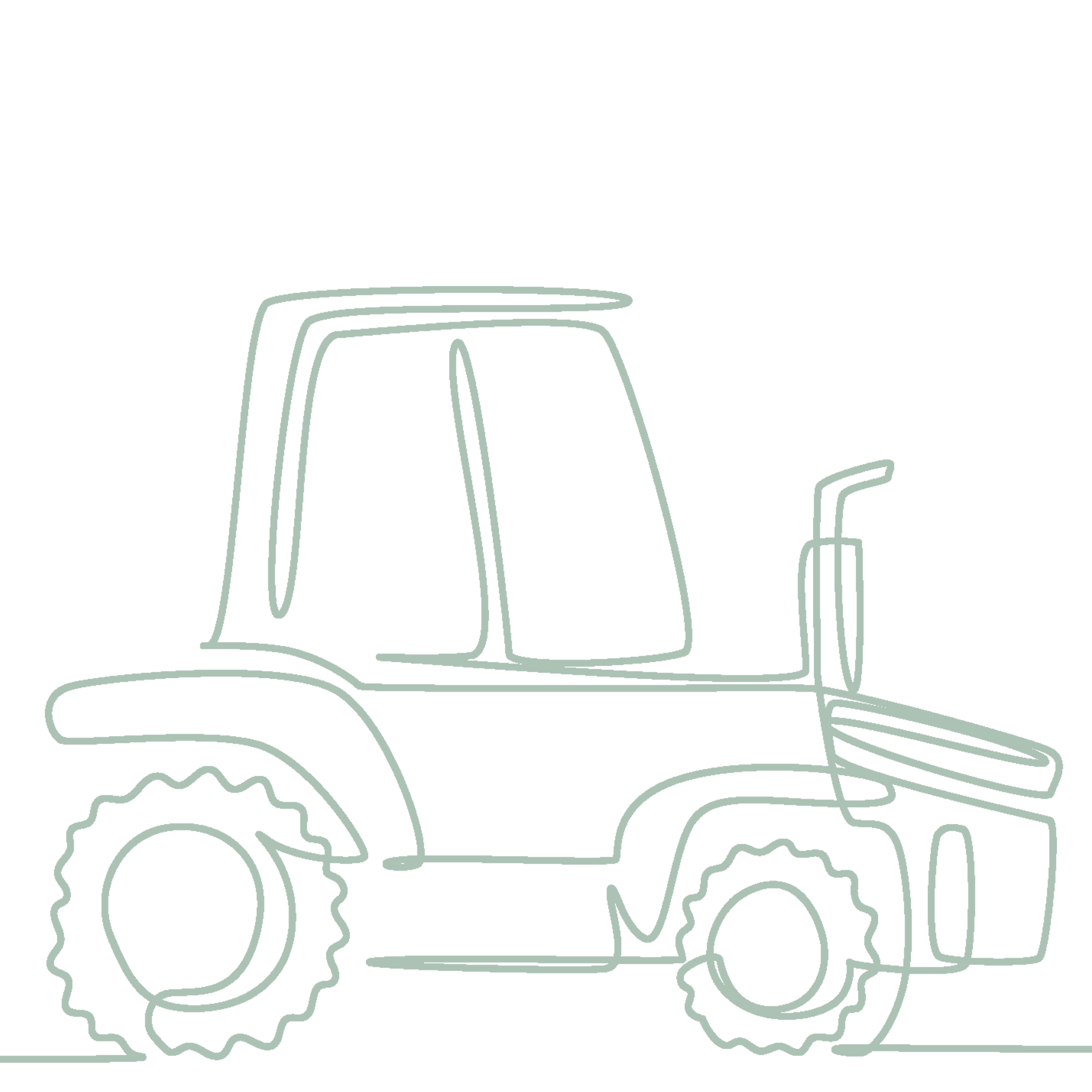 Green tractor