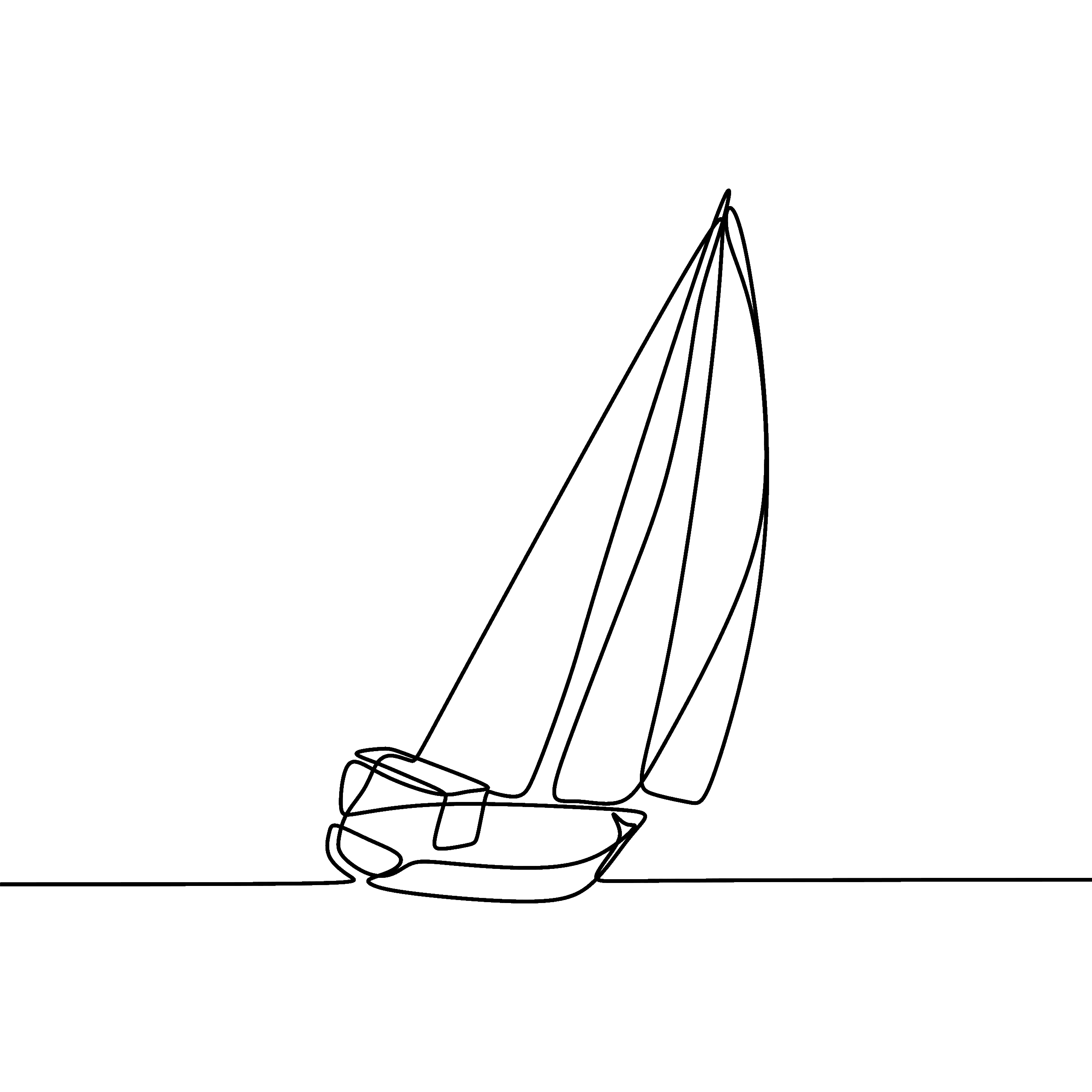 Tall sail yacht